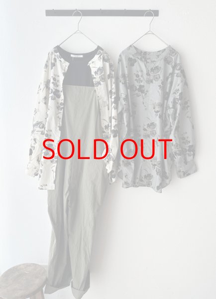 画像1: prit タイプライターフラワープリント ２wayシャツ (1)