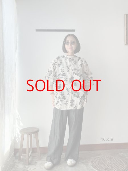 画像12: prit タイプライターフラワープリント ２wayシャツ (12)