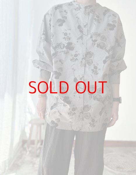 画像13: prit タイプライターフラワープリント ２wayシャツ (13)