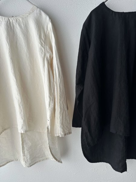 画像7: Luminaes 60コルトレイクリネン ロングプルオーバー (7)