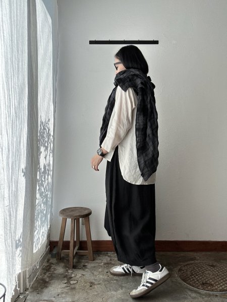 画像11: Luminaes 60コルトレイクリネン ロングプルオーバー (11)