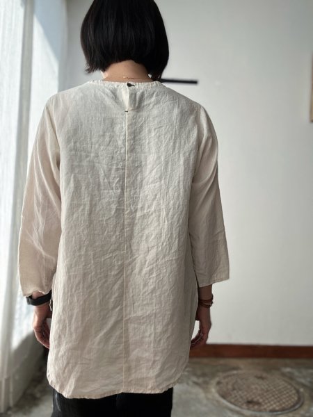 画像14: Luminaes 60コルトレイクリネン ロングプルオーバー (14)