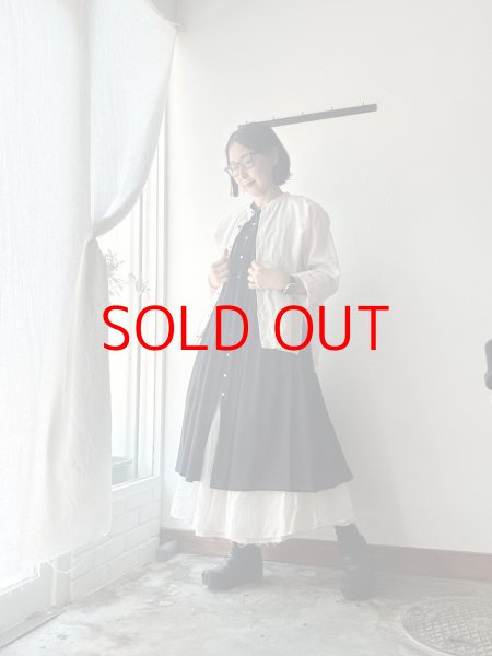 画像2: Veritecoeur スリーブレスギャザーブラウス  ( long ) (2)