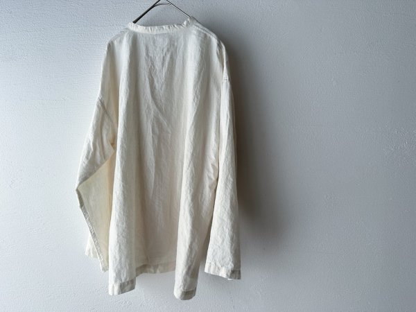 画像14: Luminaes 60コルトレイクリネン カバーシャツ (14)