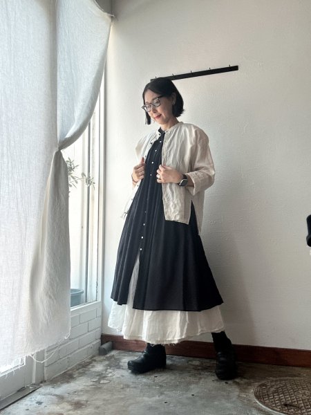 画像7: Luminaes 60コルトレイクリネン カバーシャツ (7)