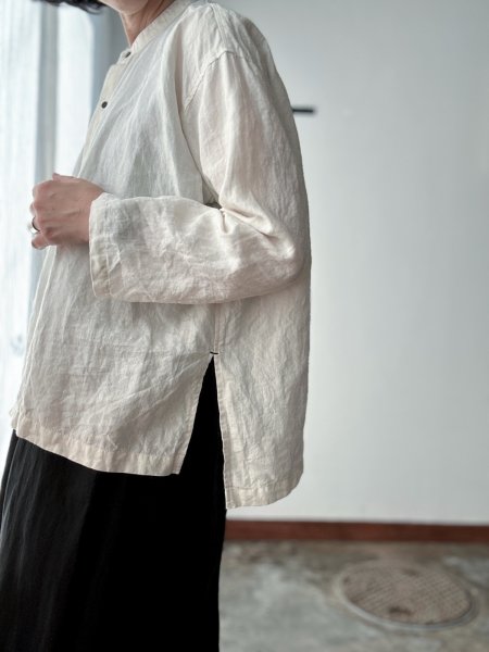 画像6: Luminaes 60コルトレイクリネン カバーシャツ (6)