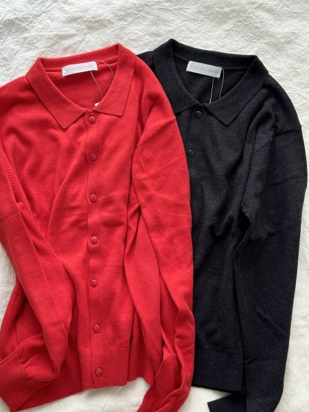 画像5: nouvelles du paradis ムーコットン ポロカーディガン (5)