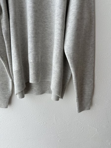 画像9: prit 2/30スーパーファインメリノウールコットン9G天竺編み Vガゼットワイドプルオーバー (9)