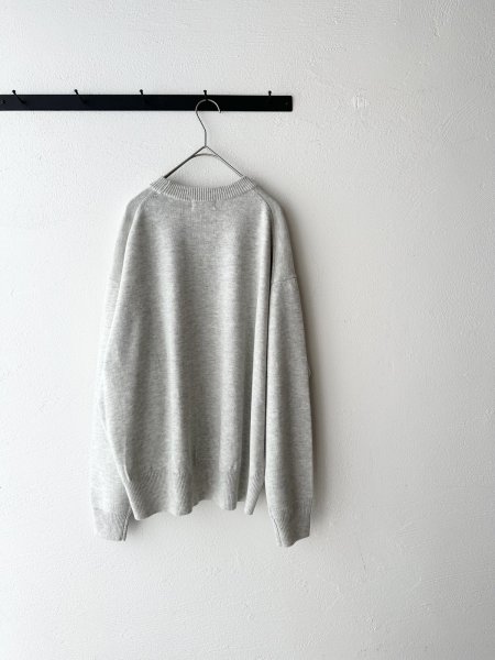 画像10: prit 2/30スーパーファインメリノウールコットン9G天竺編み Vガゼットワイドプルオーバー (10)