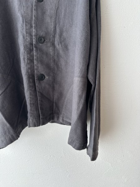 画像5: prit 25/1フレンチリネンツイル起毛 ノーカラージャケット (5)