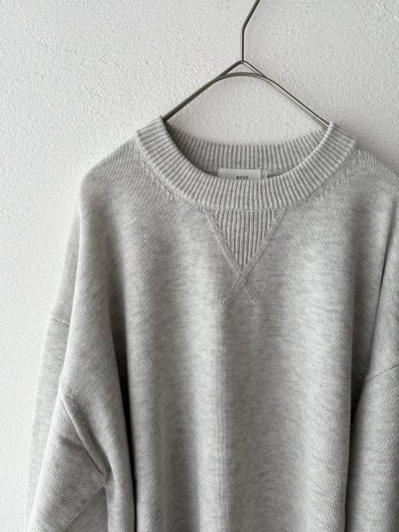 画像6: prit 2/30スーパーファインメリノウールコットン9G天竺編み Vガゼットワイドプルオーバー (6)
