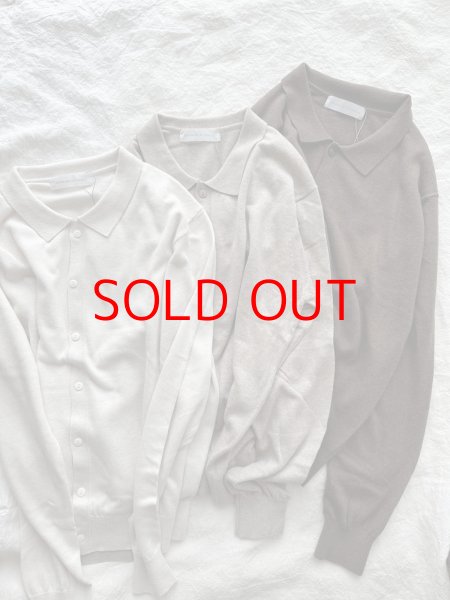 画像6: nouvelles du paradis ムーコットン ポロカーディガン (6)