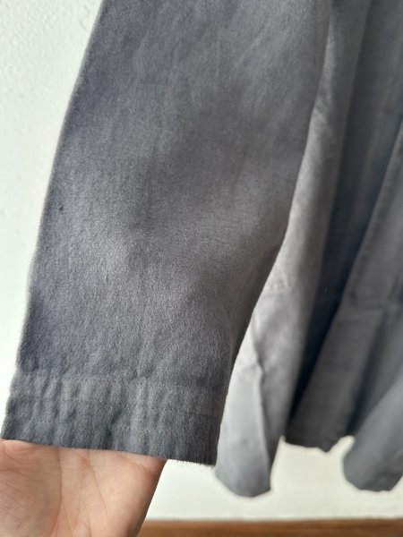 画像9: prit 25/1フレンチリネンツイル起毛 ノーカラーコート (9)