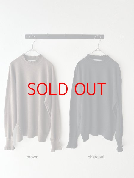 画像3: nouvelles du paradis ムーコットンフリルハイネック (3)