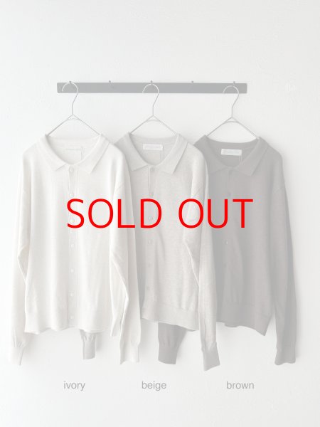 画像5: nouvelles du paradis ムーコットン ポロカーディガン (5)