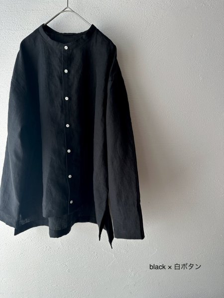 画像17: Luminaes 60コルトレイクリネン カバーシャツ (17)