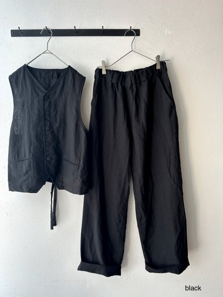 画像13: Luminaes コルトレイクリネン スーツベスト  (13)