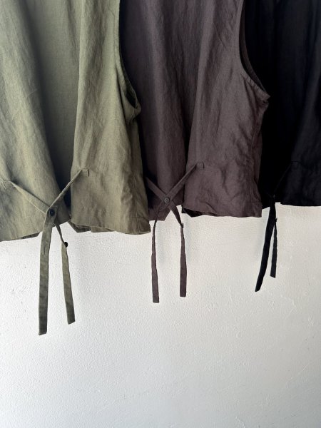 画像11: Luminaes コルトレイクリネン スーツベスト  (11)