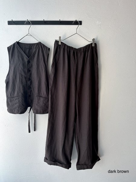 画像14: Luminaes コルトレイクリネン スーツベスト  (14)