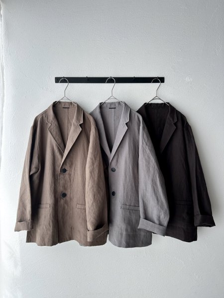 画像9: Luminaes コルトレイクリネン ロングジャケット (9)