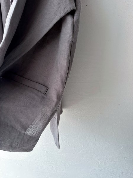 画像15: Luminaes コルトレイクリネン ロングジャケット (15)