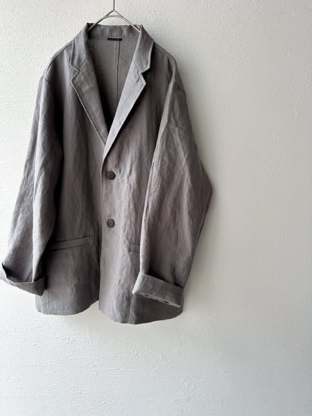 画像13: Luminaes コルトレイクリネン ロングジャケット (13)