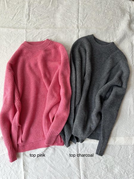 画像7: *sale30%off* prit 2/15ラムウール7G片畦編み ワイドプルオーバー (7)