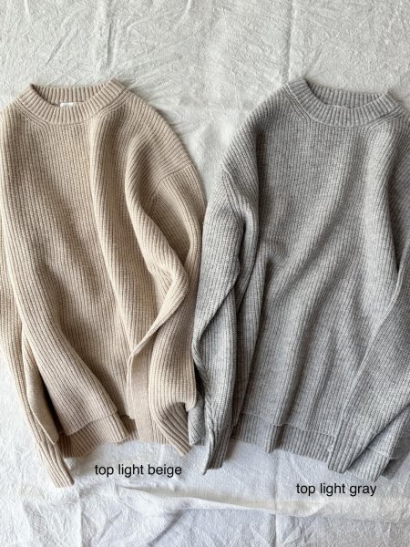 画像6: *sale30%off* prit 2/15ラムウール7G片畦編み ワイドプルオーバー (6)