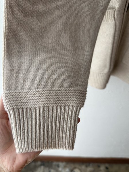 画像10: prit 2/15ラムウール5G天竺編み Vネックワイドカーディガン (10)