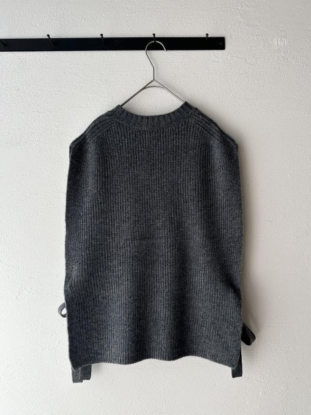 画像17: prit 2/15ラムウール7G片畦編み サイドリボンベスト (17)