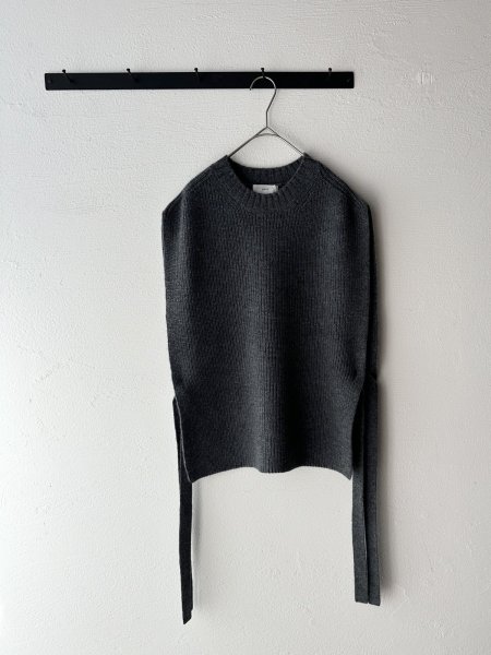 画像15: prit 2/15ラムウール7G片畦編み サイドリボンベスト (15)