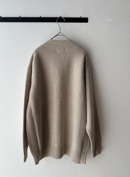 画像12: prit 2/15ラムウール5G天竺編み Vネックワイドカーディガン (12)