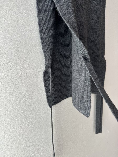 画像16: prit 2/15ラムウール7G片畦編み サイドリボンベスト (16)