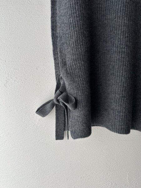 画像14: prit 2/15ラムウール7G片畦編み サイドリボンベスト (14)