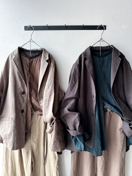 画像7: Luminaes コルトレイクリネン ロングジャケット (7)