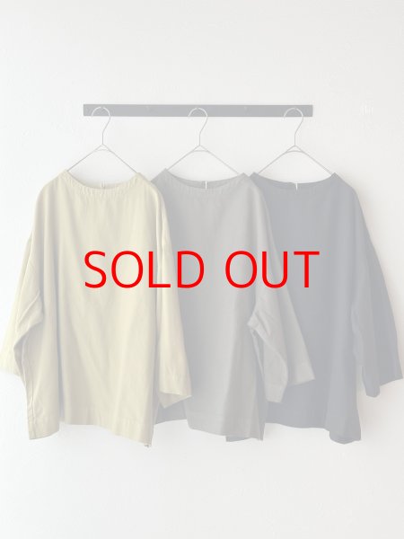 画像7: *sale30%off* prit 40/1ネルモールスキン 7分袖ボトルネックプルオーバー (7)