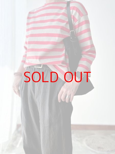 画像2: *sale30%off* nouvelles du paradis ヴァン天竺ボーダー　8分袖プルオーバー (2)