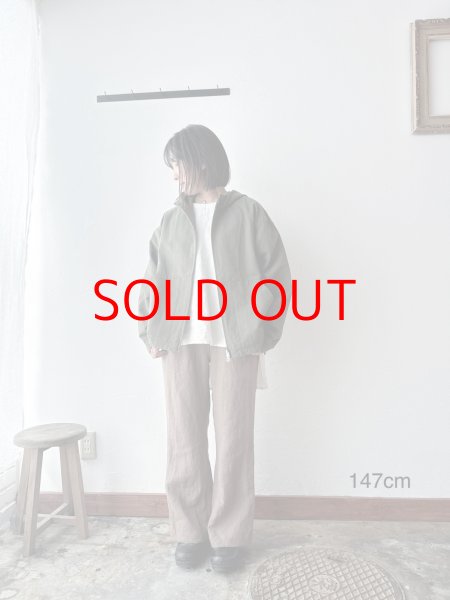 画像5: NATURAL LAUNDRY コットンリネンポプリン ジップアップブルゾン (5)