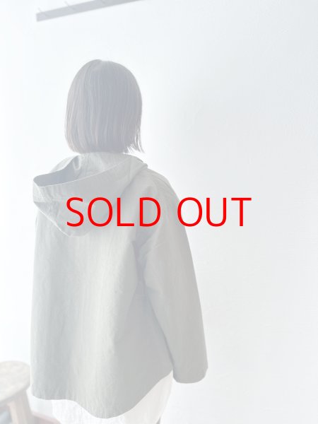 画像1: NATURAL LAUNDRY コットンリネンポプリン ジップアップブルゾン (1)