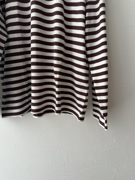 画像7: nouvelles du paradis トロワ天竺ボーダー クルーT (7)