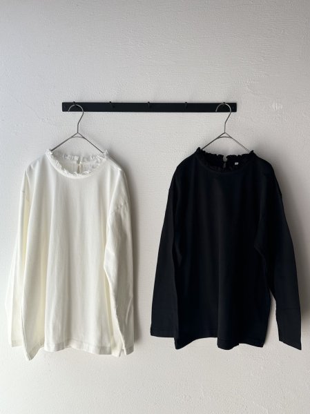 画像1: grin 40/2天竺 × 布帛 フリルPO【クリックポスト（185円）発送可能】 (1)