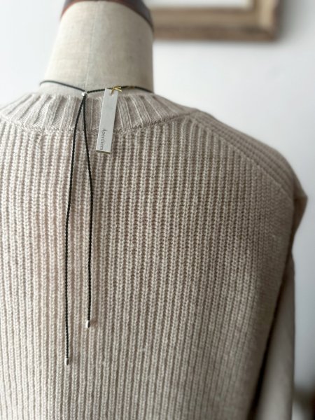 画像10: prit 2/15ラムウール7G片畦編み サイドリボンベスト (10)