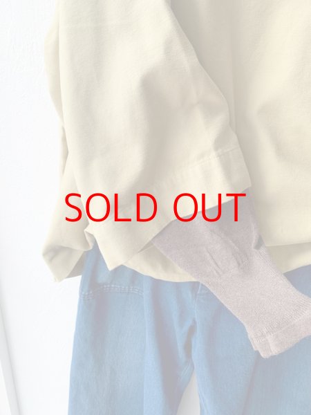 画像6: *sale30%off* prit 40/1ネルモールスキン 7分袖ボトルネックプルオーバー (6)