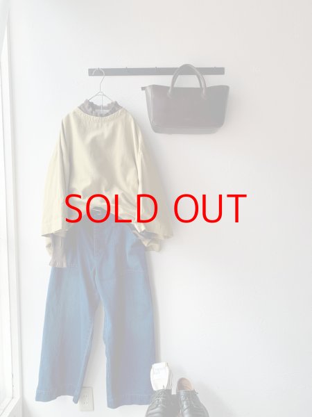 画像4: *sale30%off* prit 40/1ネルモールスキン 7分袖ボトルネックプルオーバー (4)