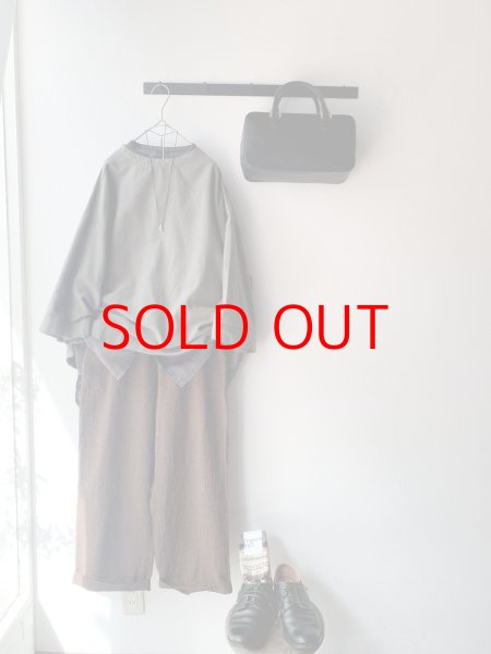 画像2: *sale30%off* prit 40/1ネルモールスキン 7分袖ボトルネックプルオーバー (2)