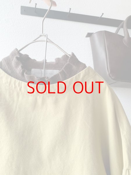 画像5: *sale30%off* prit 40/1ネルモールスキン 7分袖ボトルネックプルオーバー (5)