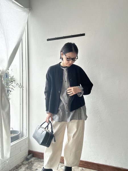 画像2: grin メリノウールカーディガン (2)