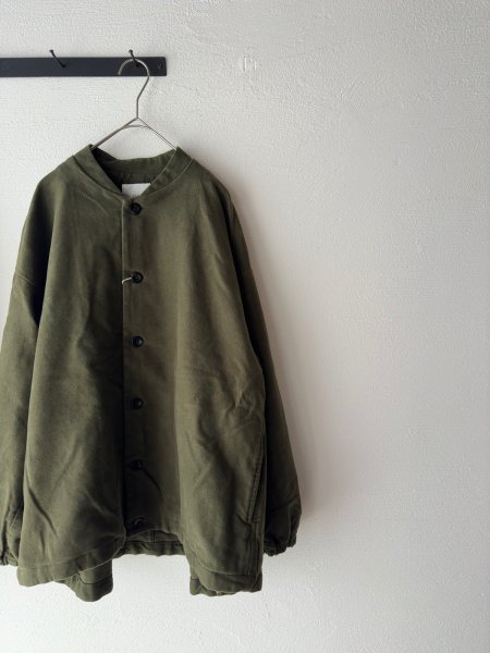 画像3: prit 甘撚ドビースエード起毛 ネルカラー裾ヒモショートブルゾン (3)