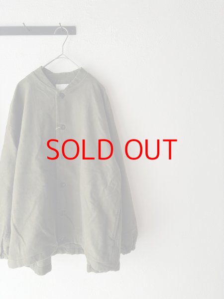 画像7: prit 甘撚ドビースエード起毛 ネルカラー裾ヒモショートブルゾン (7)