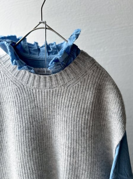 画像4: prit 2/15ラムウール7G片畦編み サイドリボンベスト (4)